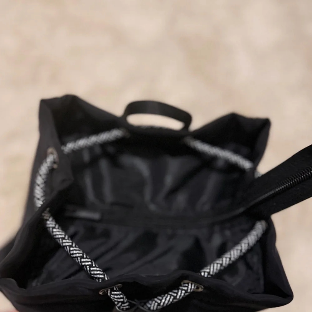 ⚡️Versace Black and White Braided Drawstring Nylon Pouch⚡️ - Picture 7 of 8